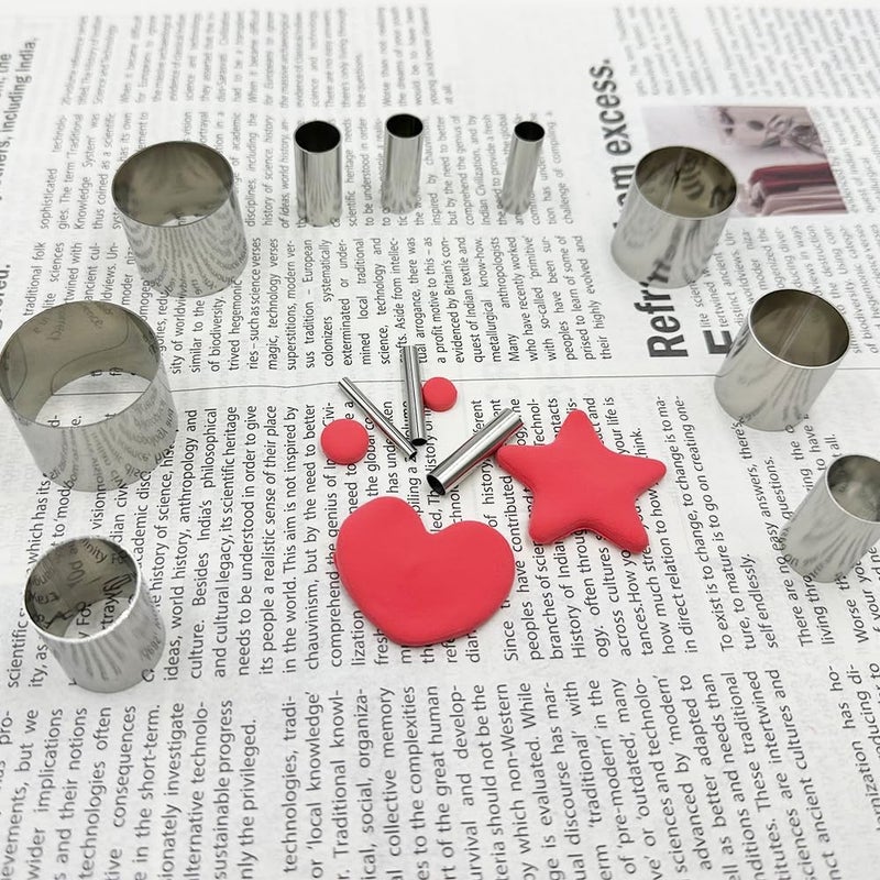 URIMPAVIDO 12PCS Stainless Steel Clay Cutter Round Circle Shape Cutter Ceramics Dotting Baking Ring Mold Cutter for Polymer Clay Pottery Handmade DIY Craft (12) - Image 2